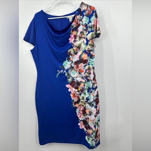 Yumi Printed Jersey Cowl Neck Dress Sz 10 US - Picture 2 of 5